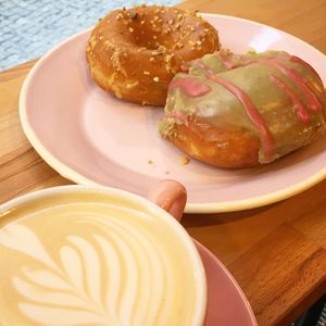 Spekulatius Latte, hazelnut, Bratapfel  at Brammibal's Donuts - Potsdamer Platz in Berlin