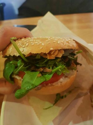 With bacon (very disappointing) at Brammibal's Donuts - Potsdamer Platz in Berlin