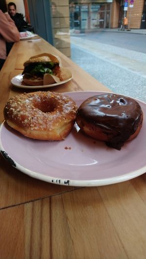 Good God. Words can't describe the feeling of eating these two perfectly delicious donuts!  at Brammibal's Donuts - Potsdamer Platz in Berlin