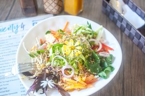 Mixed Salad with Sprouts and Seeds. Choice of 3 Dressings at Twenty4 in Siquijor