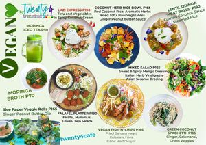 Vegan Menu Page, September 2022.  at Twenty4 in Siquijor
