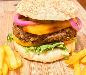 Vegan Lentil Burger with Smoked Pulled Jackfruit at Twenty4 in Siquijor