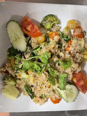 Veggie pineapple fried rice, no egg  at Swadee Thai House in Emmaus