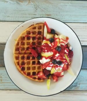 Waffle at Oh My Soul Cafe in Durban