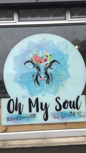 Nice vegan place with big menu at Oh My Soul Cafe in Durban