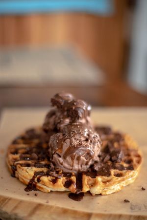 Waffles at Oh My Soul Cafe in Durban
