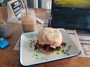 Burger at Oh My Soul Cafe in Durban
