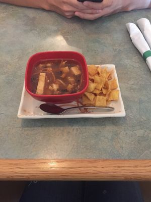 Hot and sour soup vegan  at Lotus Vegetarian in Chantilly