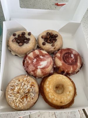 Custom vegan donuts ordered the day before  at The Purple Cow in Hilton Head Island
