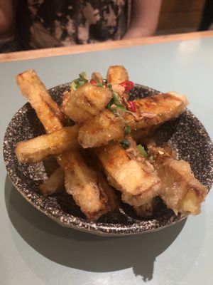 Crispy eggplant sticks at Kinn Niyom in Castle Hill