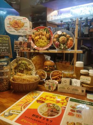 Plastic displays at Falafel Brothers - Ebisu in Tokyo