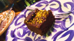 Gluten-free brownie at Falafel Brothers - Ebisu in Tokyo