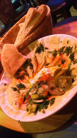 Hummus dip plate at Falafel Brothers - Ebisu in Tokyo