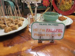 Free samples! at Falafel Brothers - Ebisu in Tokyo