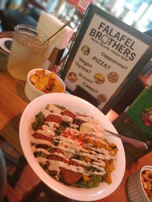 Falafel salad at Falafel Brothers - Ebisu in Tokyo