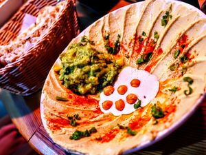 Hummus plate at Falafel Brothers - Ebisu in Tokyo