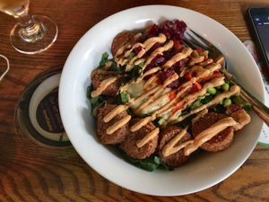 Falafel salad  at Falafel Brothers - Ebisu in Tokyo
