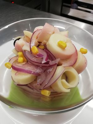 Ceviche de palmito at Agave Restaurante in Caceres