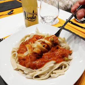 Fettuccine at Agave Restaurante in Caceres