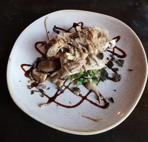 Wild mushroom on toast with garlic and crispy sage starter.   at The Antelope Inn in Lighthorne