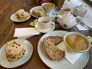 Good vegan options   at Perrywood Garden Centre in Inworth