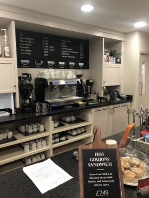 Menu Board and Order Area at Perrywood Garden Centre in Inworth