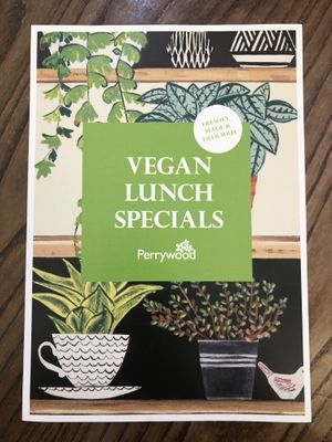 Vegan Menu at Perrywood Garden Centre in Inworth