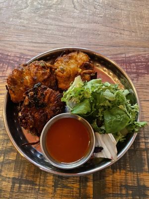 Onion Bhaji   at Chai Street in Cardiff