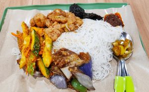 White beehoon with assorted vegetables at  Jia Jia Vegetarian 佳佳素食 - Ghim Moh in Central Singapore