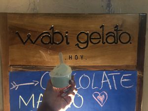 Pineapple (vegan) at Wabi Gelato in Valladolid