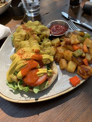 Vegan tofu Benny  at Madison's 1212 in Calgary