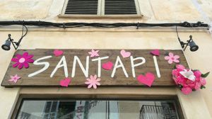 Entry at Pizzeria Santapi in Mallorca