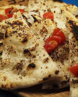 Garlic bread at Pizzeria Santapi in Mallorca