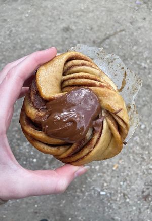 Chocolate peanut roll  at Grounded in Paris