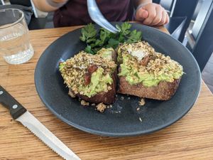 Avocado Toast at Grounded in Paris