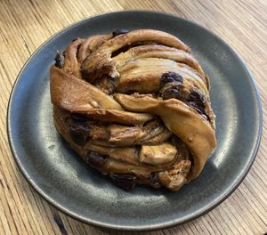 Peanut butter and chocolate roll at Grounded in Paris