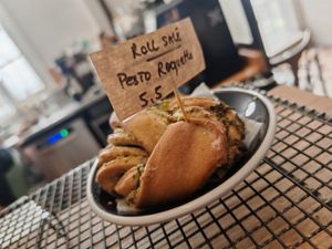 Rool Salted pesto rolls roquettes at Grounded in Paris