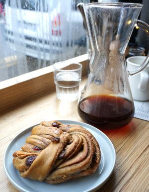 Peanut Butter/Cranberry Roll at Grounded in Paris
