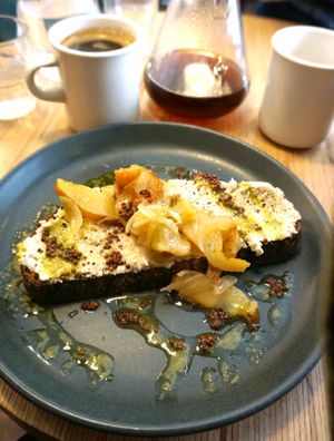 Ricotta toast at Grounded in Paris