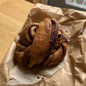 Amazing cinnamon roll! 🔆 at Grounded in Paris