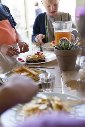 Organic pancake party for the kids at The Shore in The Hague