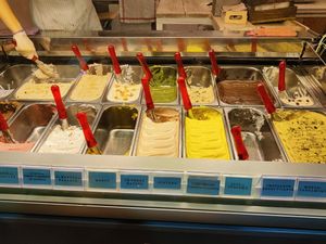 All of these are vegan!! at Bellamia Gelateria Italiana in Barcelona