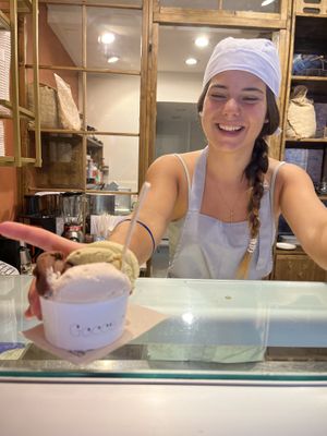   at Bellamia Gelateria Italiana in Barcelona