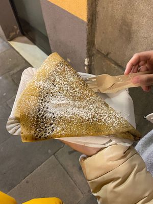 Crep de chocolate vegano muy bueno  at Bellamia Gelateria Italiana in Barcelona