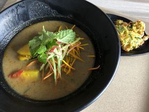 Yogurt laksa at Roots Organic & Wholesome Cafe in Sungai Buloh