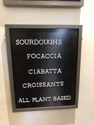 Sign in the shop  at Alex Gooch in Cardiff