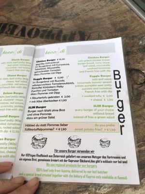 Menu4 at Kennidi in Kaprun