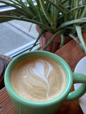 Soy latte  at Broadfork Cafe - Uptown in Seattle