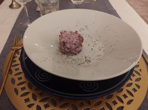 Antipasto di cavolo rosso e bianco fermentato at Emanuele Di Biase in Perugia