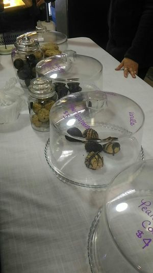 Macaroons and cookies at Dieppe Market in Dieppe